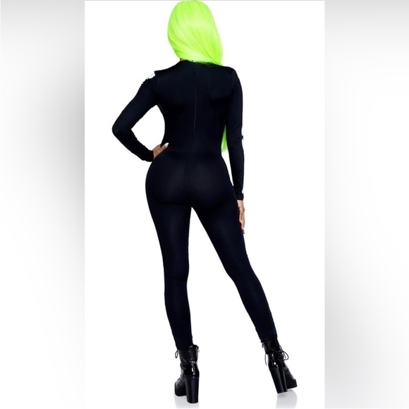 Leg Avenue Glow In The Dark Skeleton Bodysuit Halloween Costume - Picture 3 of 15